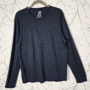True North Heathered Navy 100% Merino Wool Crewneck Long Sleeve Baselayer